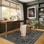 Traditional Design Vintage Floral Area Rug 4 x 6,Washable Area Rugs - Perfect for Living Room, Bedroom, Pet & Child Friendly, Nursery - Stain & Water Resistant Non-Slip, Dining Room Decor