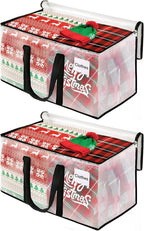 BlissTotes Moving Bags, 93L 2-Pack Storage Bags, Moving Box Heavy Duty Extra Large, Moving Totes with Zipper, Reinforced Handles Boxes for Packaging Moving, Decorative Wreath Storage