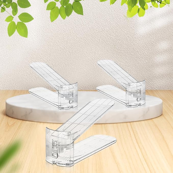 Shoe Slots Organizer for Closet,24 Pack Shoe Stacker Shoe Rack Organizer for Closet Space Saver Storage Shoe Holder Organization(Transparent)