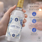 SOUL STICKS Cleansing Water 7.5 oz. Bottle for Clearing Negative Energy and Purifying Home Spiritual Florida Water Area Deodorizer (White Sage)