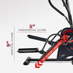 Sunny Health & Fitness Cardio Climber Stepping Elliptical Exercise Machine for Home with 8 Levels of Magnetic Resistance, Performance Monitor, Full Body Workout