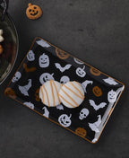 Oneida Serveware, Vintro Halloween Hors D'Oeuvres Tray, Made of Porcelain, Dishwasher Safe, Halloween Decor Indoor, Spooky Party Table Decorations, Fall Decor, Rectangular (1 Piece, 9.75 x 6.25-Inch)