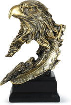 H&W Golden Bald Eagle Figurines - The USA's National Emblem - Resin Statue Decoration for Home/Study/Living Room, Great Collectible Figurines, Best Gift for The Man, Golden (HH17-D4)