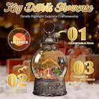 Nativity Scene Christmas Snow Globes, 10.24" Electric Light up Snow Globe Christmas, Festive Song 6H Timer & Dual Power, Musical Snowglobes Christmas Decorations Indoor Snowglobe Ornament