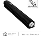 A&S Mezuzot Aluminum Mezuzah Case with 3D Painted Shin Design Easy Peel and Stick Judaica Door Mezuzah for Parchment Scroll (Black, 7 Inches)