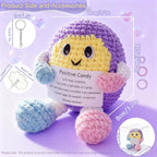 Emotional Support Handmade Positive Candy Crochet Gift and Knitted Keepsake Desk Decor for Women Friends Coworkers Mom, Birthday Mother's Day Encouragement Present