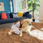 OLANLY 2x5 Machine Washable Runner Rugs for Hallway, Soft Fluffy Shaggy Bedside Rugs for Bedroom, Living Room, Indoor Floor Carpet for Kids Girls and Boys, Nursery Rooms, Home Decor Aesthetic, Khaki