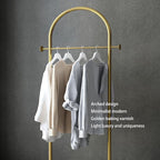 Freestanding Clothing Rack with Marble Base,Modern Arch Gold Garment Rack for Small Spaces,Sturdy Metal Coat Rack,Clothes Racks for Hanging Clothes in Bedroom,Closet,Entryway,Boutique Display
