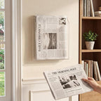 Sliner 2 Pcs Wall-mounted Single Pocket Newspaper Holder Acrylic Brochure Holder Clear Acrylic Display Holders for Home Office Waiting Room Magazine Mail Organizer, 13.38 x 11.50 x 2.24 Inches