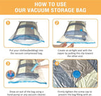 Cozy Essential Vacuum Storage Bags, Compression Space Saver Bags for Clothes, Comforters, Blankets, Pillow, Bedding, Sealer Clothing Storage,10 Jumbo