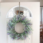 Haute Decor HighProfile Curved Wreath Hanger (Brushed Nickel) - Strong Metal Over The Door Wreath Holder Hook for Doors with Raised Features and Trim