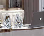 Pulp Reading Women Figurine Decor Thinker Statue Modern Abstract Art Sculpture Resin Collectible Reading Figurines for Living Room Desk Table Bookshelf Shelf Office Desktop Home Decoration (style 4)