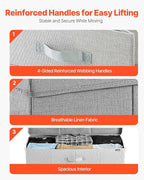 VEVOR Under Bed Storage with Lids, 31.7 x 15.9 x 6.1 Inch, 48L Large Underbed Clothes Storage Containers, Low Profile Gray Under Bed Drawer Shoe Organizer Bins Box for Blanket Shoe Bedroom, 2 Pack