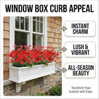 MACTING Artificial Flowers for Outdoors Fake Spring Flowers UV Resistant No Fade Faux Plastic Plants for Hanging Planters Window Patio Porch Yard Garden Home Indoor Outside Summer Decorations(Red)