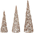 Mud Pie Led Cone Tree Table SITTERS, Brown