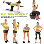 ProsourceFit Single Stackable Resistance Bands with Door Anchor and Exercise Guide, 8-12 LB, Heavy Duty Fitness Tube for Full-Body Exercises and Home Workouts