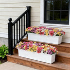 24 Bundles Artificial Flowers for Outdoor Faux Plants for Spring Summer Decoration, UV Resistant Realistic Silk Plastic Fake Flowers Garden Porch Patio Balcony Yard Front Home Decor