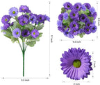 HyeFlora Artificial Flowers for Outdoors Spring Summer Decor, 6 Bundles Fake Daisy Silk Flowers for Outside Realistic UV Resistant Outdoor Faux Plants for Planters Porch Patio Garden Yard Home, Mixed
