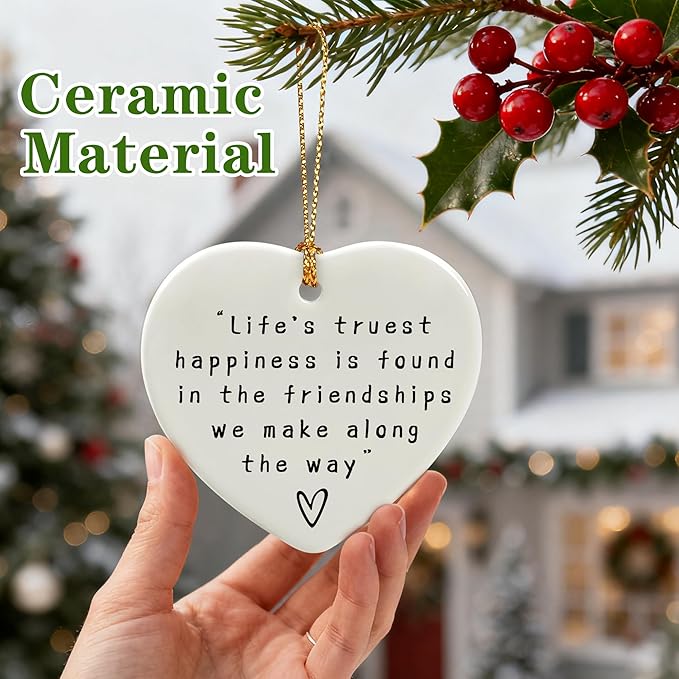 Friend Letterbox Gift, Friend Gifts | Appreciation, Inspirational & Thank You Friendship Gift, Friend’s Present Keepsake | Farewell Gifts, Christmas Ornament for Friends, Coworkers