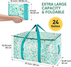 BALEINE 8-Pack Oversized Moving Bags with Reinforced Handles, Heavy-Duty Storage Tote for Clothes, Moving Supplies (Spring Stroll, 8-Pack)