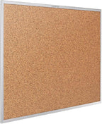 Quartet Cork Board, Bulletin Board, 3' x 2' Corkboard, Aluminum Frame (2303)