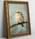 Gold Framed Bird Canvas Wall Art Vintage Bird Beige Sparrow painting Decor Pictures Sparrow on Branch Bedroom Living Posters Prints for Corridor Classroom Bedroom Kitchen Room Decoration