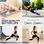 Fabric Resistance Bands for Working Out, 3-Level Non-Slip Exercise Bands for Men and Women, Booty Bands Equipment for Home Workout, Pilates, Yoga, Fitness.