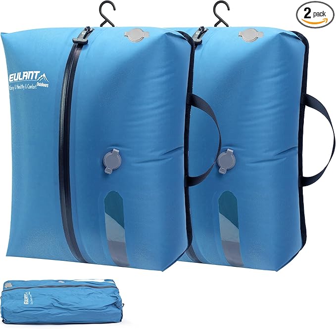 2 Pack Reusable Vacuum Bags for Travel,Waterproof Professional IP67 Zipper Reusable Vacuum Compression Bags,Space Saver Bags for Suitcases Backpack(No Pump)