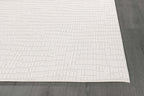 Modern Micro Loop Indoor Runner Rugs for Living Room Bedroom Kitchen Geometric Pebble White 2x7 Luxury Durable Low and High Pile Non-Shedding Stain Resistant Soft Area Carpet 2 x 7
