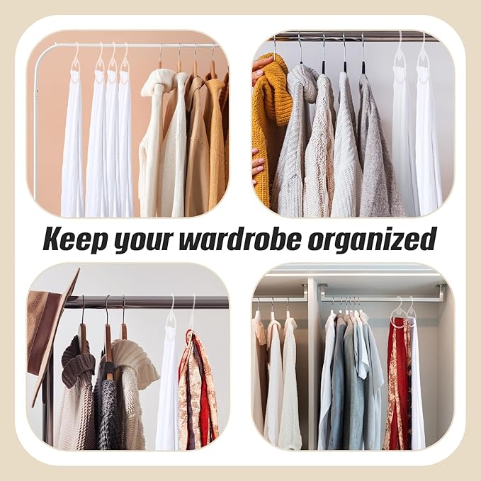 Scarf Hanger Plastic Holder Organizer Space Saving Scarf Organizer Clothes Hanger for Scarves Headscarves Clothing Sorting Storing(Clear,100 Pcs)