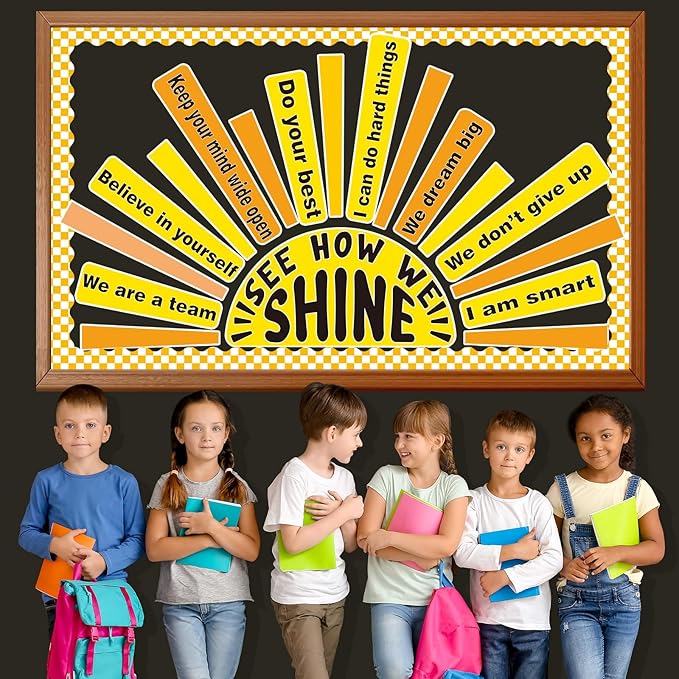 Summer Bulletin Board Set Classroom Affirmation Station Sunshine Decorations Summer Motivational Positive Wall Decor Growth Mindset Mental Health Posters for Teachers School Supplies