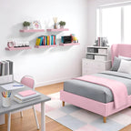 Sorbus Floating Shelves for Wall – 16 Inch Floating Shelf for Kitchen, Bedroom, Living Room, Bathroom, Home & Wall Decor - Mounted Bathroom Shelves with Invisible Brackets (Soft Pink, 3 Pack)
