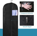 KIMBORA 43" Suit Bags for Closet Storage and Travel, Gusseted Hanging Garment Bags for Men Suit Cover With Handles for Clothes, Coats, Jackets, Shirts（3 Packs）