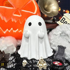Halloween Ghost Figurine - Large Size 4.5 in Ghost Statue, Halloween Ghost Figurines for Home, Desk, Party Decor, Spooky & Cute Ghost Decor Home Decor Indoor (Big)