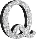 Qunclay 12'' Silver Crystal Diamond Bling Letters Crushed Diamond Decoration Wooden Glitter Letter with Screw and Hooks Rhinestone Gift for Wedding Y2k Mcbling Bedroom Wall Decor (Letter Q)