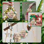 Christmas Elk Snowflake Ornaments for Trees Decorations, Wooden Countdown Hanging Pendant Charms Xmas Reindeer Decorative DIY Craft Hanging Ornaments for Christmas Decorations