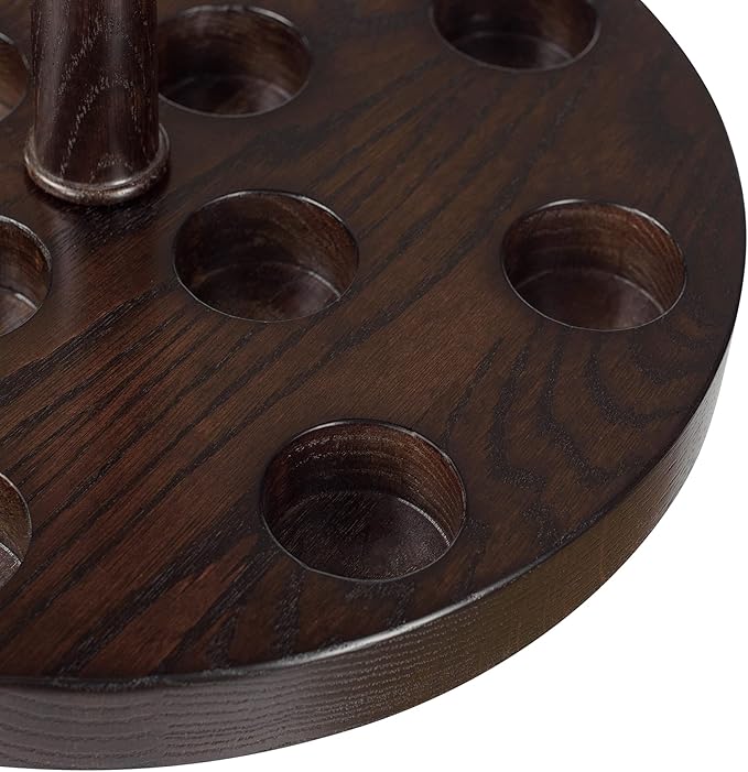 Asterom Handmade Wooden Stand for Walking Sticks & Umbrellas - Stylish Display Cane Stand Holder for Entryway (Walnut Color)