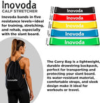 Slant Board for Calf Stretching | Achilles Stretch Board, Ankle Balance Board & Ankle Exerciser Strengthener for Relief of Plantar Fasciitis, Achilles Tendonitis & Calf Tightness | Calf Stretcher with 5 Resistance Bands & Carry Bag