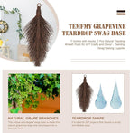 Grapevine Teardrop Swag Base - 17 Inch Natural Teardrop Wreath Form for DIY Crafts - Grapevine Swag Making Supplies for Decor - 2 Pack