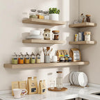 Acovy 40 Inch Floating Shelves, 3D Textured Wood Grain, 40"x9.25"x1.5" Inch Deep Floating Shelves for Wall, Wooden Shelves for Bathroom, Bedroom, Living Room, Vintage White Oak, 1 Piece