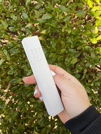 A&S Mezuzot Modern Concrete Mezuzah Case with Scroll, Easy Peel and Stick Mezuza (Ivory+ Engraved Shin, 6 Inches)