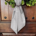 Birthday Wreath Sash for Front Door, Black Stripes Seersucker Ribbons Sash Accessories for Wreath Wedding Anniversary Christmas Decorations