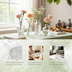 Der Rose Glass Bud Vases Set of 20, Small Bud Vases for Flowers, Rustic Wedding Centerpieces and Home Decor