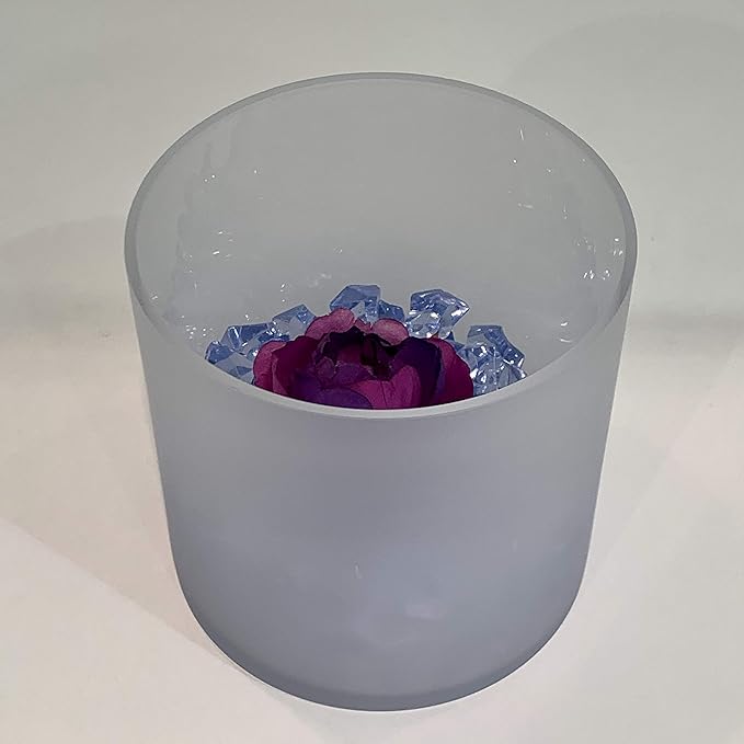 WGV Cylinder Vase Bulk, Diameter 5", Height 5", Frosted Glass Floral Planter Container, Floating Candle Holder for Wedding Party Event Home Office Decor, 12 Pieces