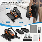 VIVURN-018 Under Desk Elliptical 12 Speed 5 Modes Mini Motorized Leg Exerciser While Sitting for Seniors As Seen on TV with Non-Slip Mat Quiet & Portable Electric Pedal Exerciser for Home and Office