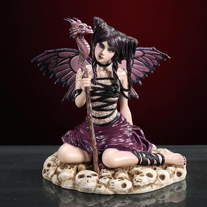 Veronese Design 5 7/8 Inch Darkling Gothic Butterfly Fairy by Selina Fenech Resin Collectible Figurine Sculpture