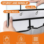 Aheroi 35 Pockets Large Over the Door Organizer, Breathable Mesh Pockets Shoe Organizer, Hanging Shoe Organizers Mesh Closet Shoe Holder Hanger Holds Up to 40 lbs, Space Saving Shoe Rack