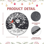 Hyturtle Cardinal Dad Memorial Ornament - I Am Always with You Stone Hanging Ornament with Red Bird - Sympathy Remembrance Gift for Loss of Father, Dad in Heaven Ornament Memorial 1