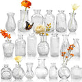 Der Rose Glass Bud Vases Set of 20, Small Bud Vases for Flowers, Rustic Wedding Centerpieces and Home Decor