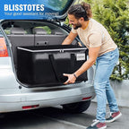 BlissTotes Moving Bags, Heavy Duty Moving Boxes with Zippers Top and Sturdy Handles, Storage Bags for Space Saving and Packing, Collapsible Moving Supplies, Storage Totes (93L, 2-Pack, Black)